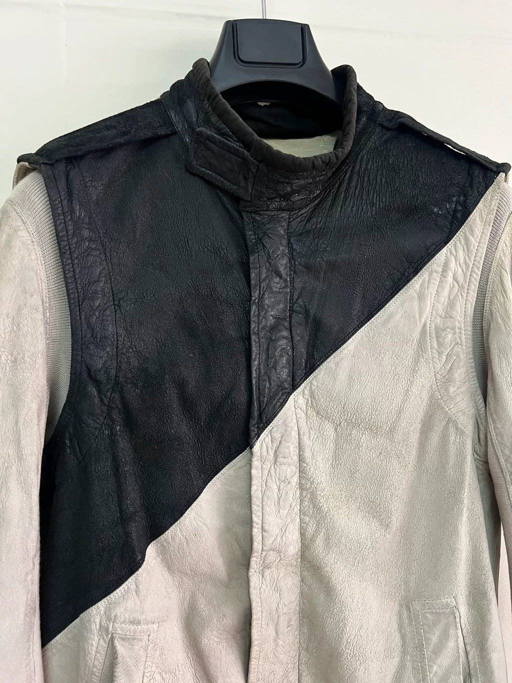 Rick Owens racing leather jacket
