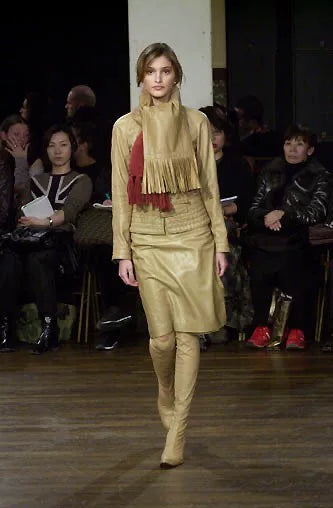 Dirk Bikkembergs FW01 Belted Leather Jacket