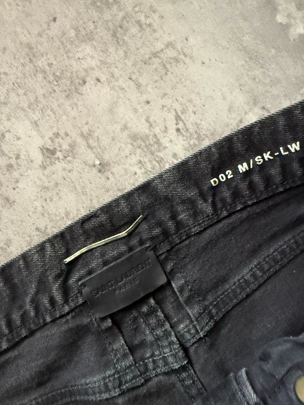 Saint Laurent Paris 14AW D02 Black Washed Distressed Jeans by Hedi Slimane