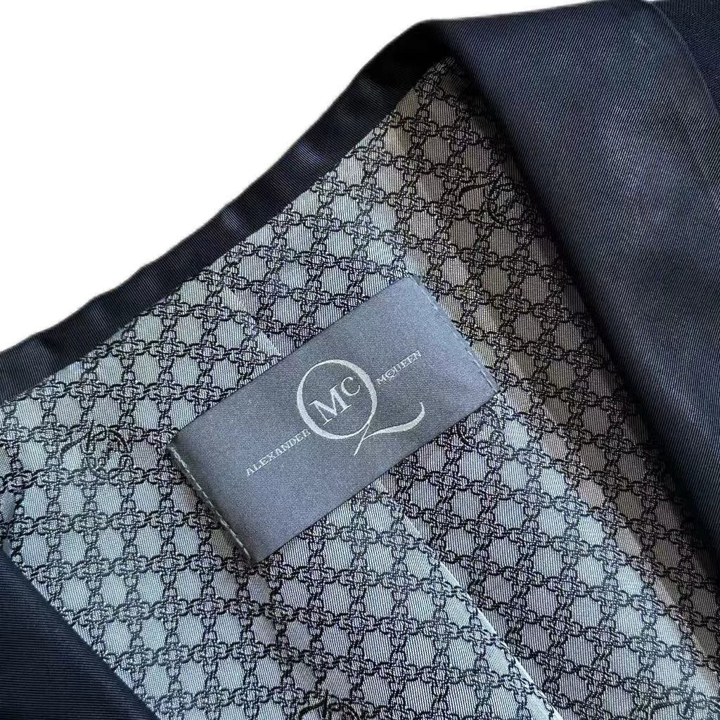 Alexander McQueen 96SS Shawl-Collar Waisted Suit Jacket