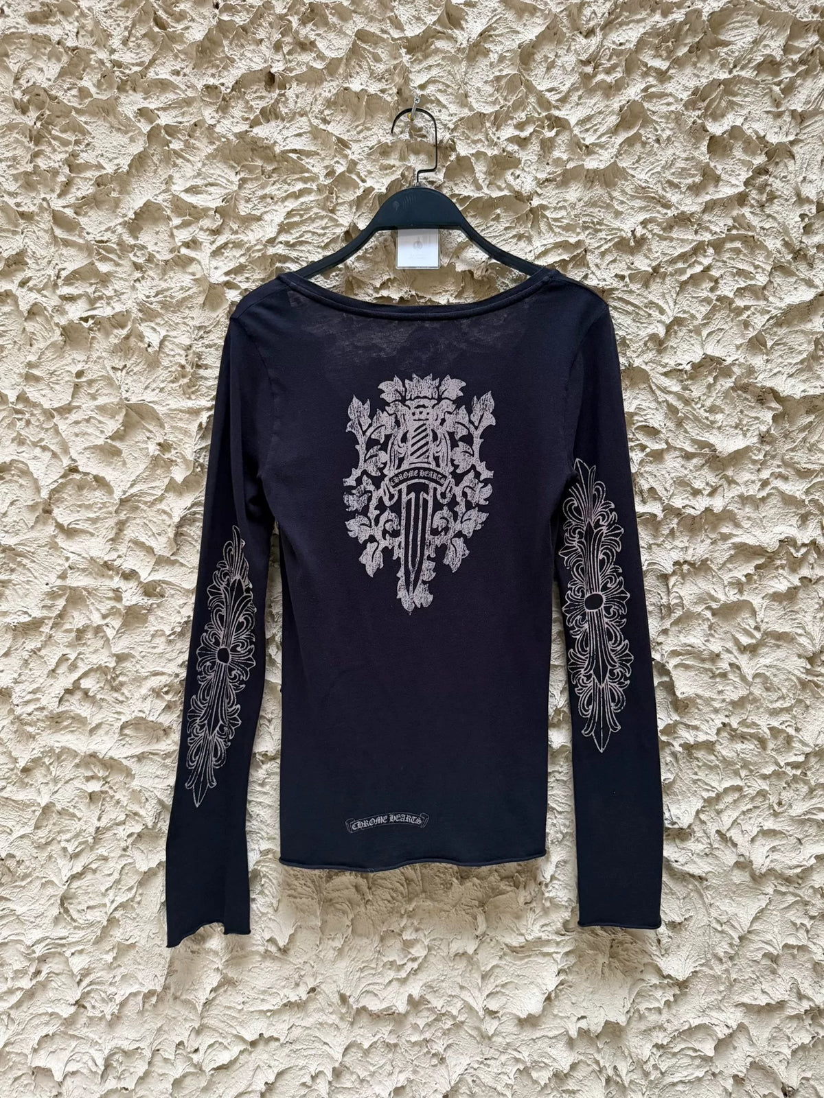 Chrome Hearts Vine Sword V-Neck Long Sleeve Top