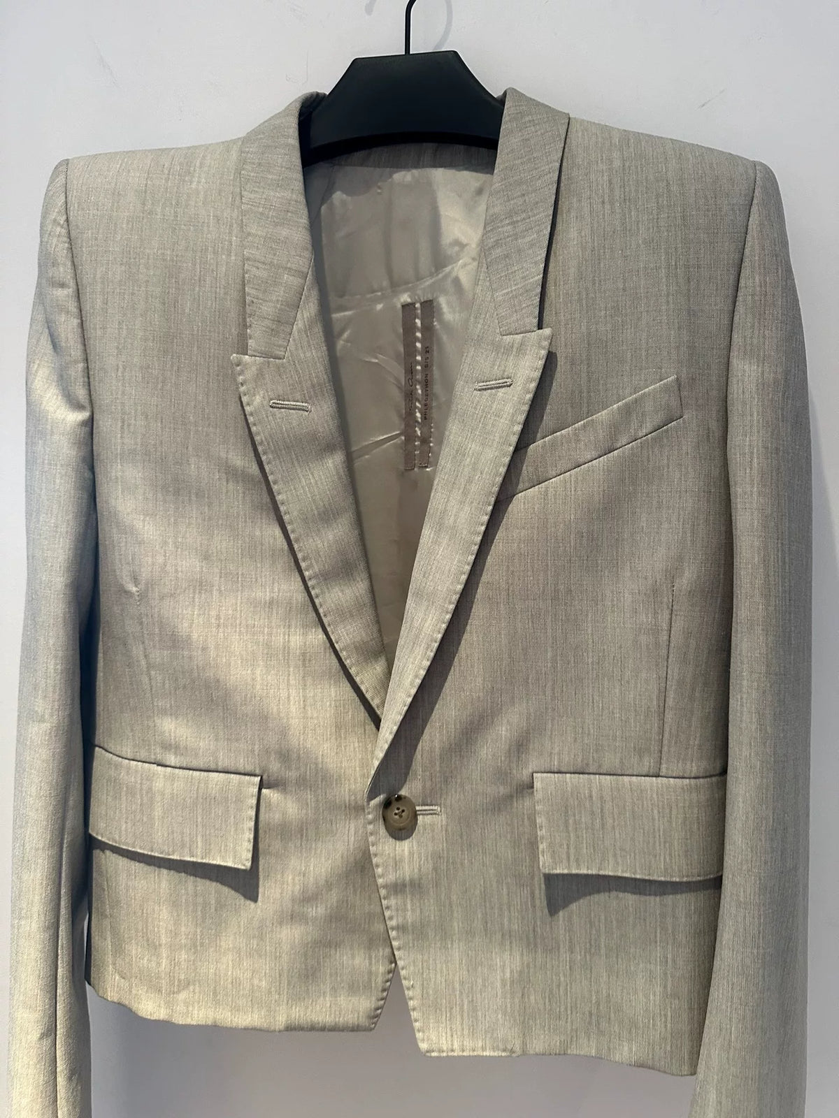 Rick Owens SS20 Padded Shoulder Blazer