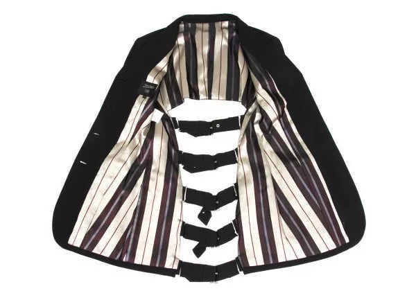 Jean Paul Gaultier Back Cut-Out Tie Wool Jacket