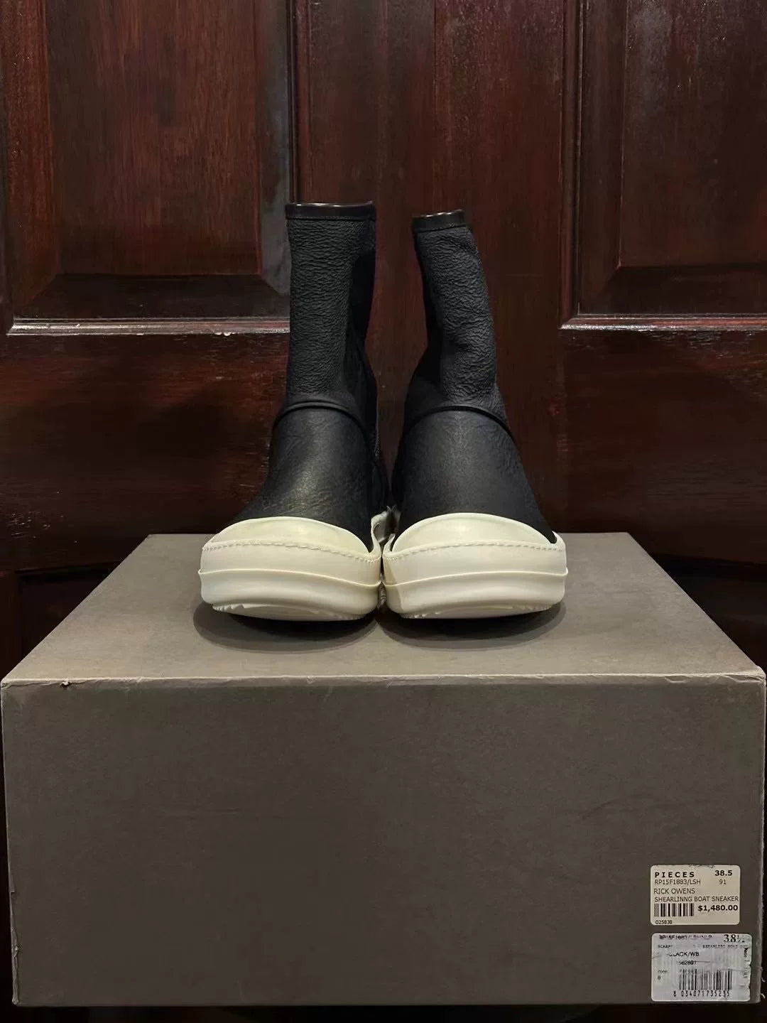 Rick Owens FW15 Boat Black Boots