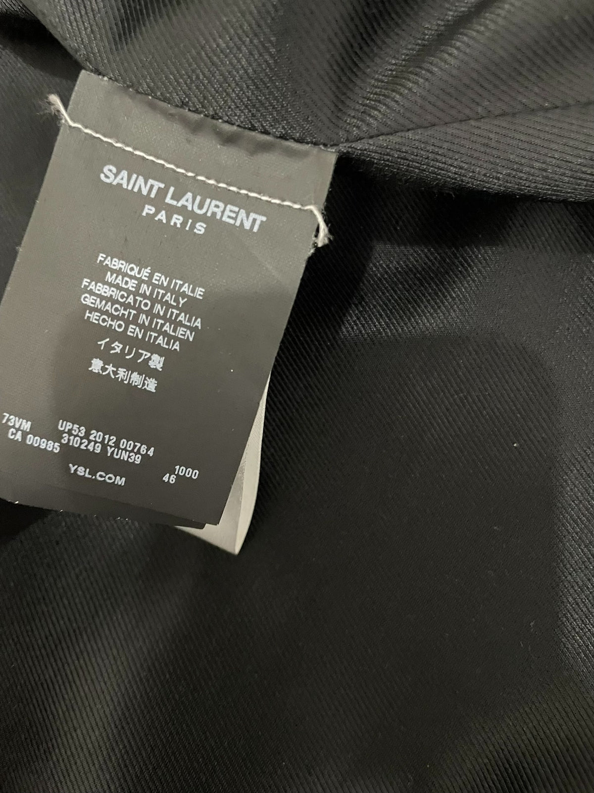 Saint Laurent SS13 Lambskin Leather Zip Pocket Jacket