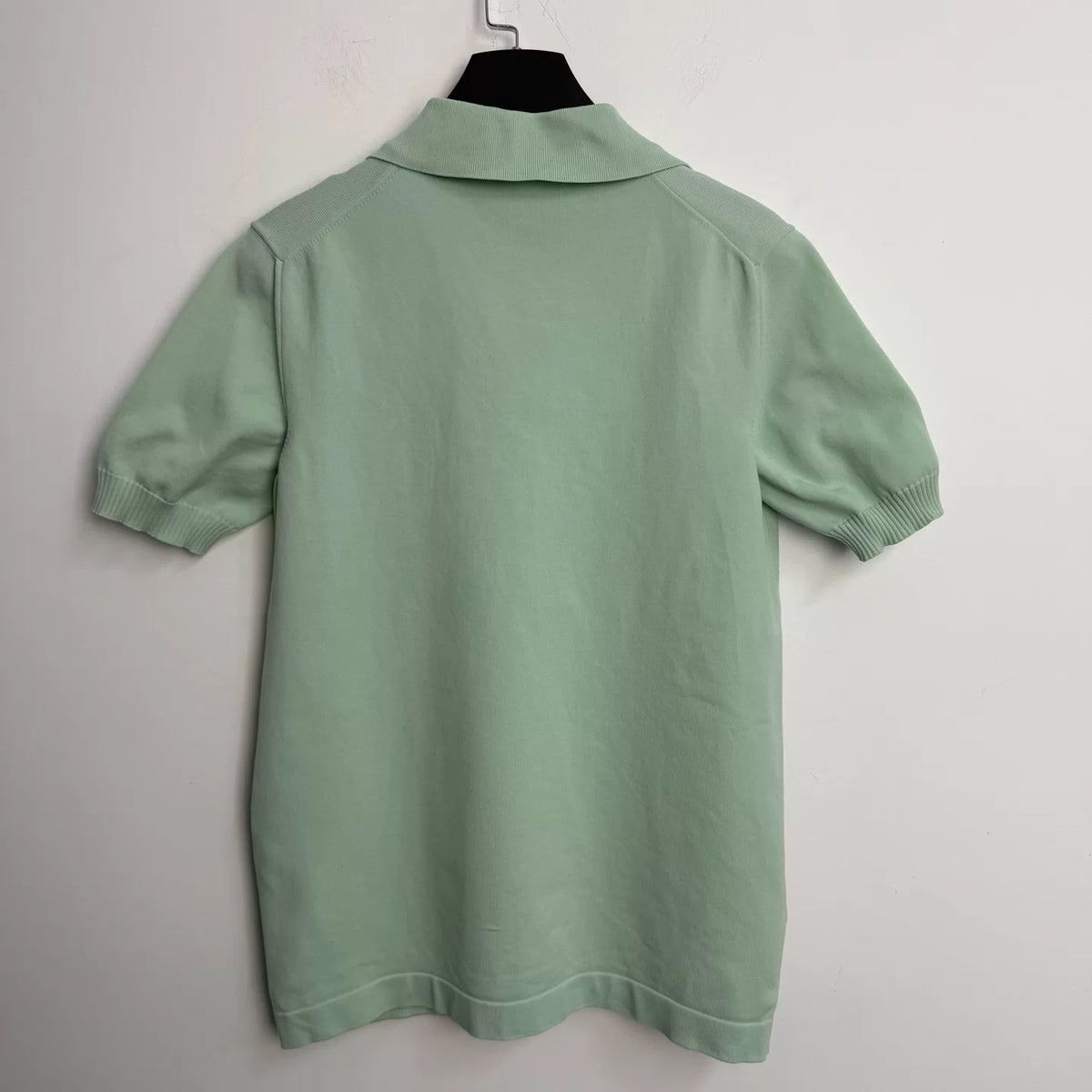 Miu Miu Green Knit Polo Top