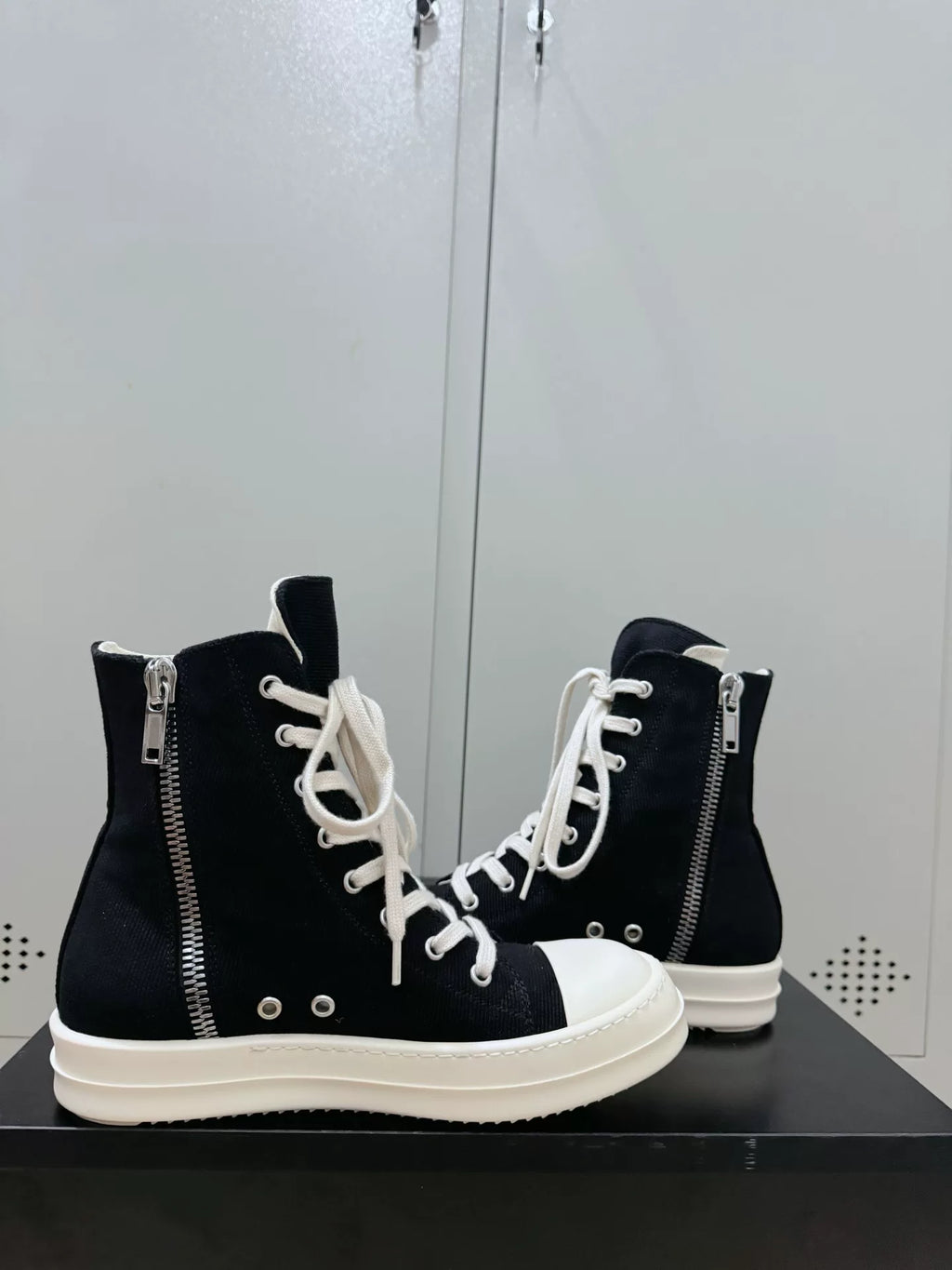 Rick Owens DRKSHDW lace-up zip-fastening Sneakers | Black