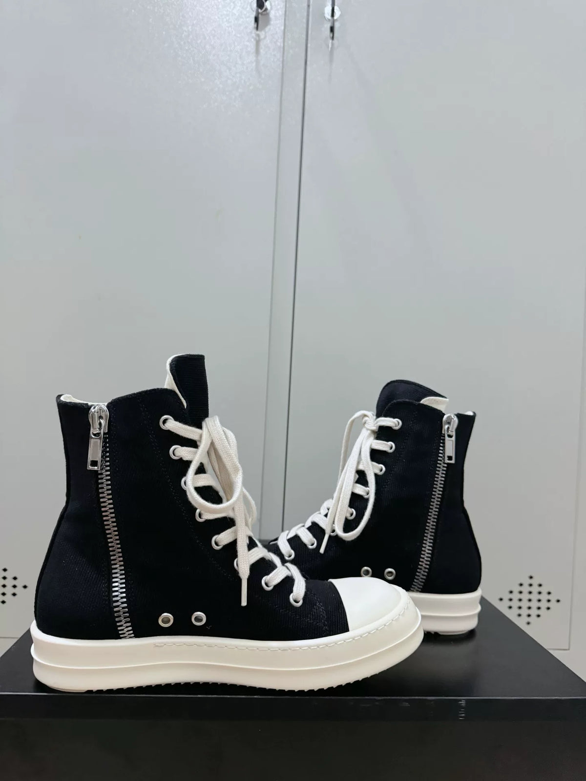 Rick Owens DRKSHDW lace-up zip-fastening Sneakers | Black
