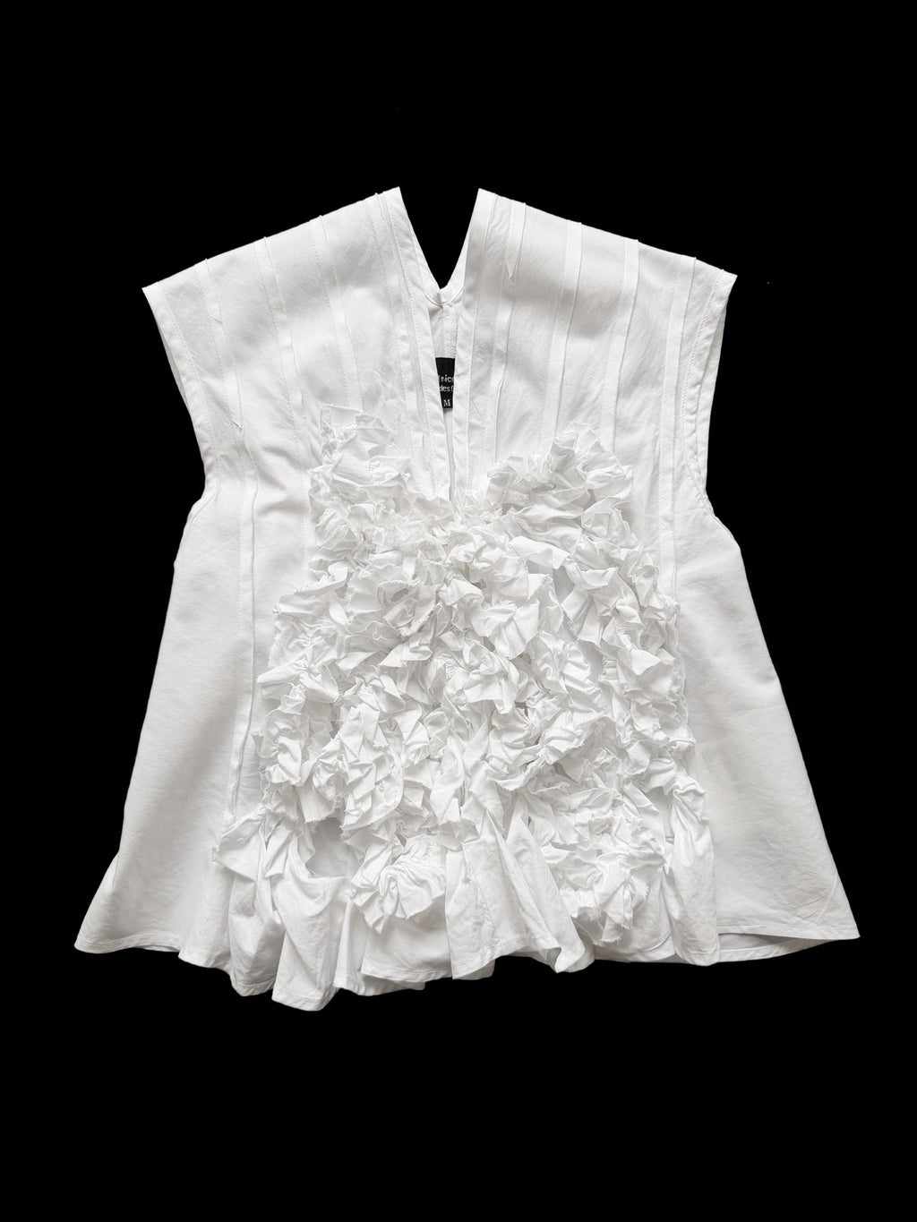 Comme Des Garcons Pleated White Top - Devines