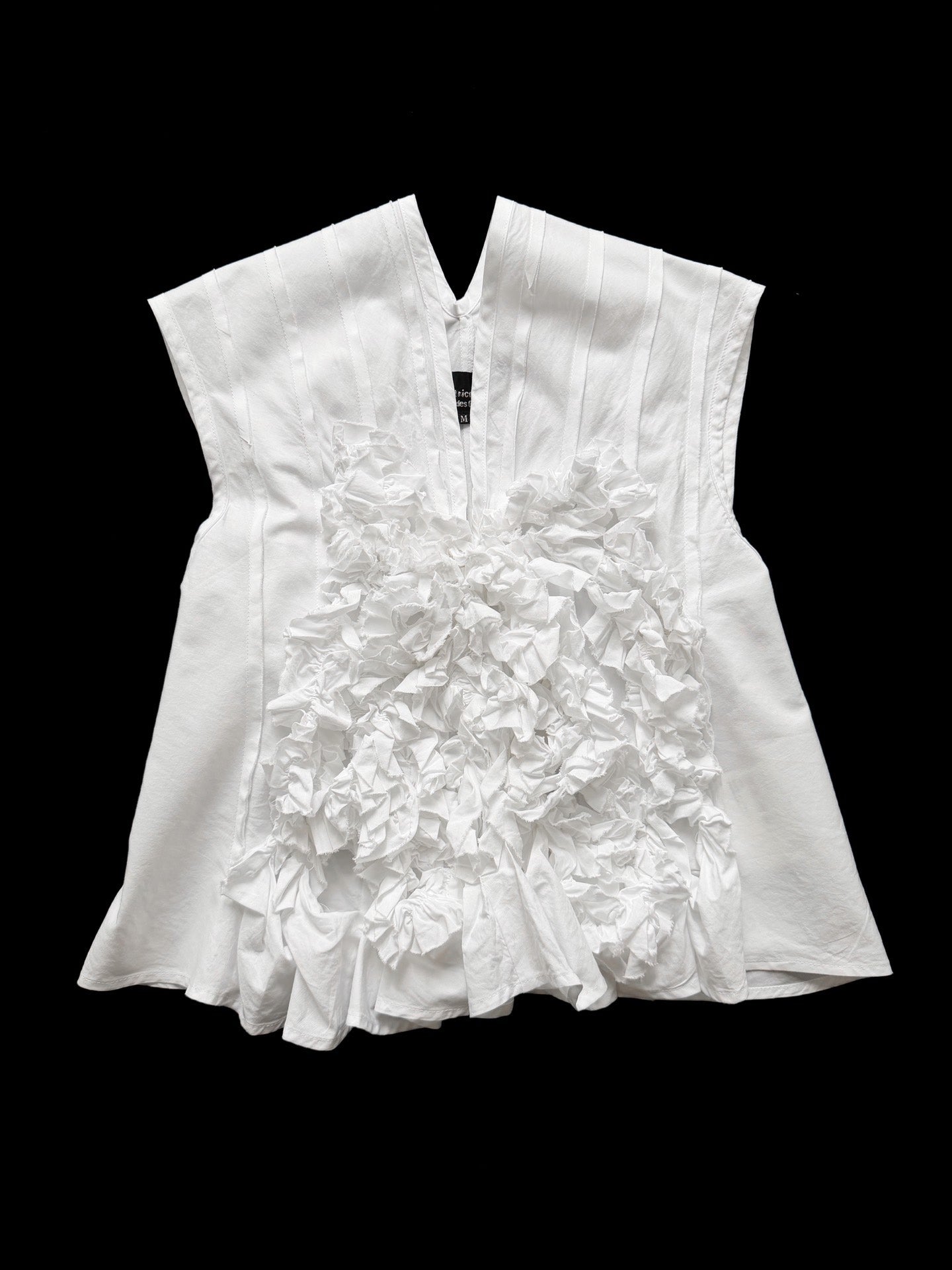Comme Des Garcons Pleated White Top - Devines