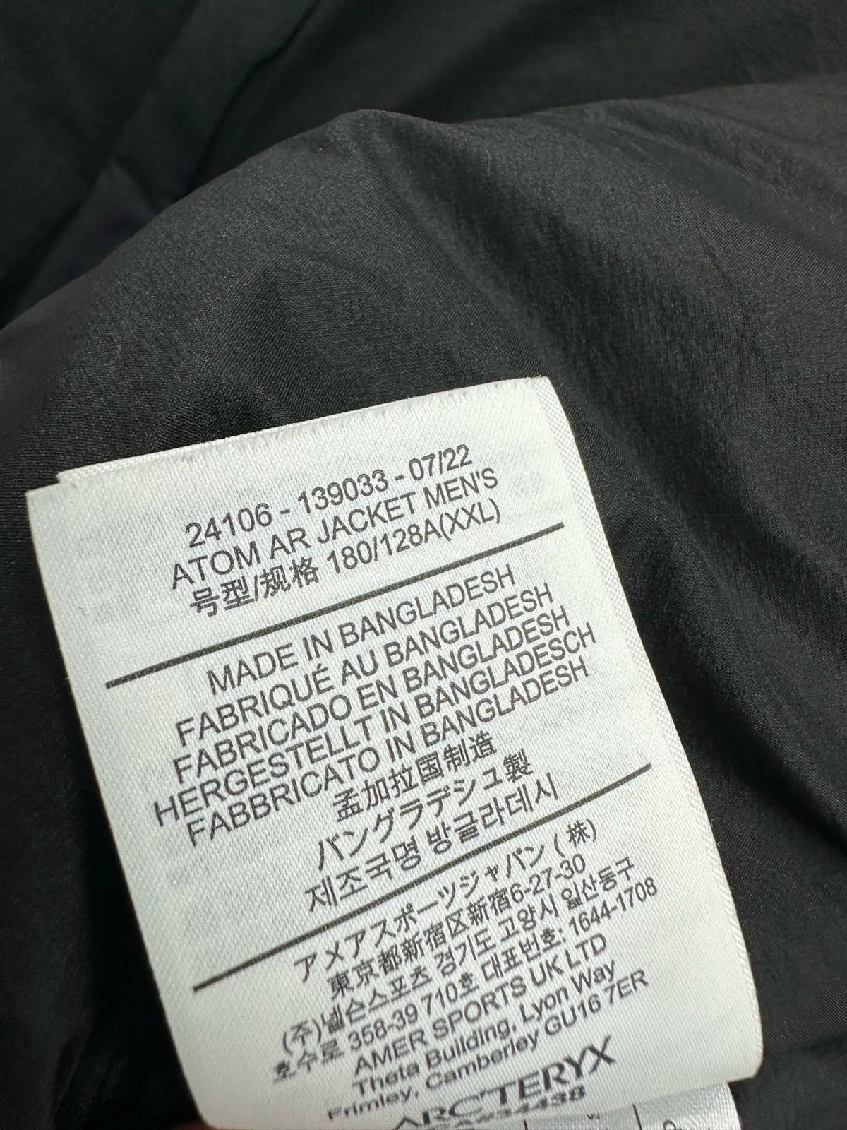 Arc'teryx ATOM AR Stand-Collar Cotton Jacket