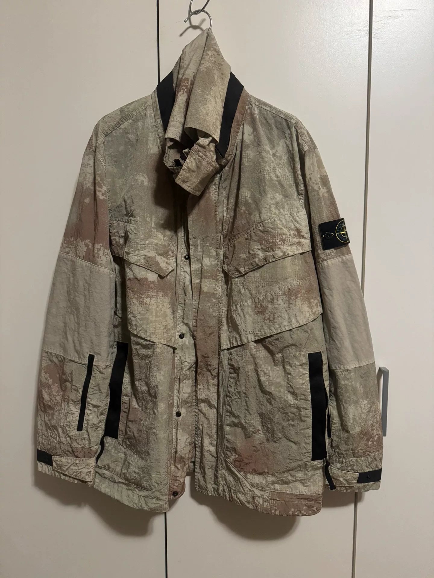 Stone Island Khaki Camo Shell Jacket