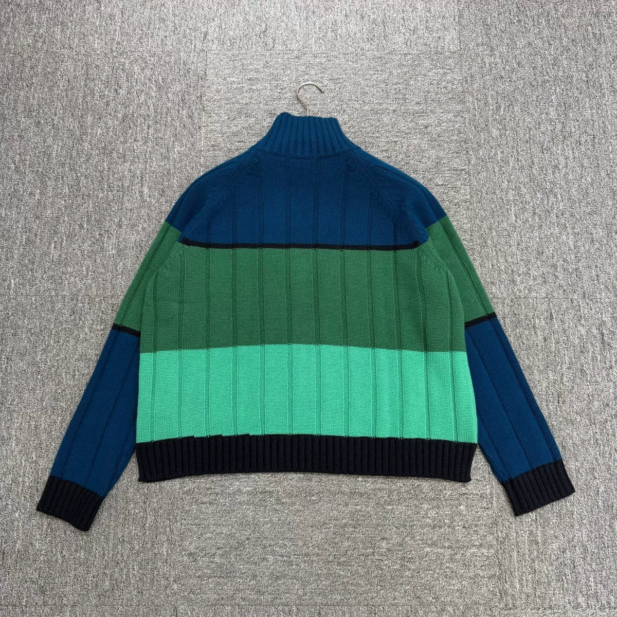 Loro Piana BABYCASHMERE Three-Color Patchwork Cashmere Knit Sweater