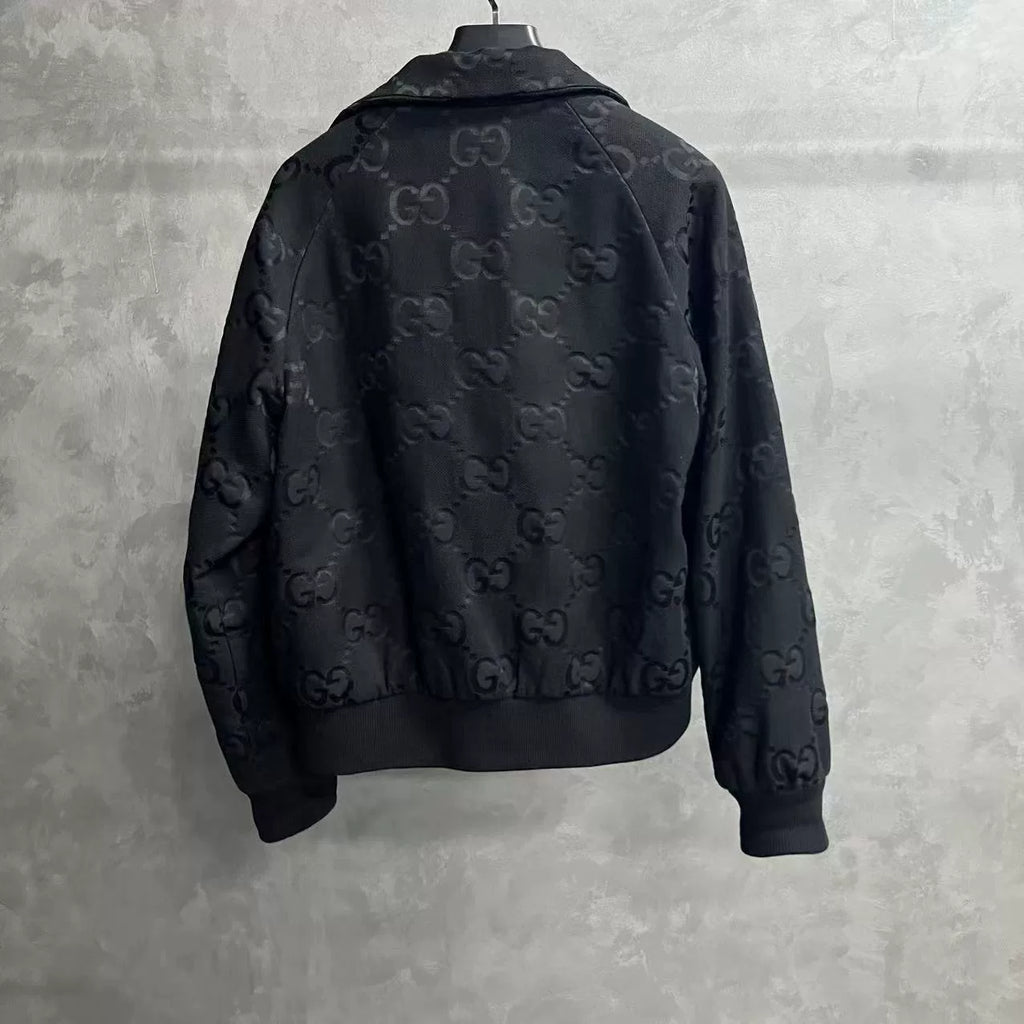Gucci Black GG Logo Canvas Jacket