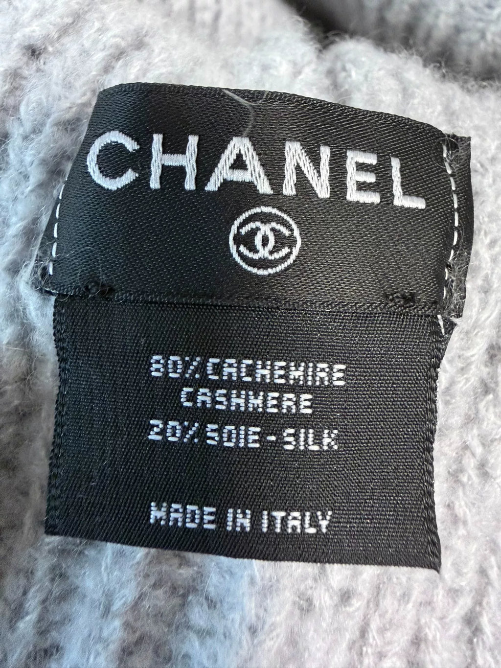 Chanel Grey Pineapple Cashmere Silk Beanie