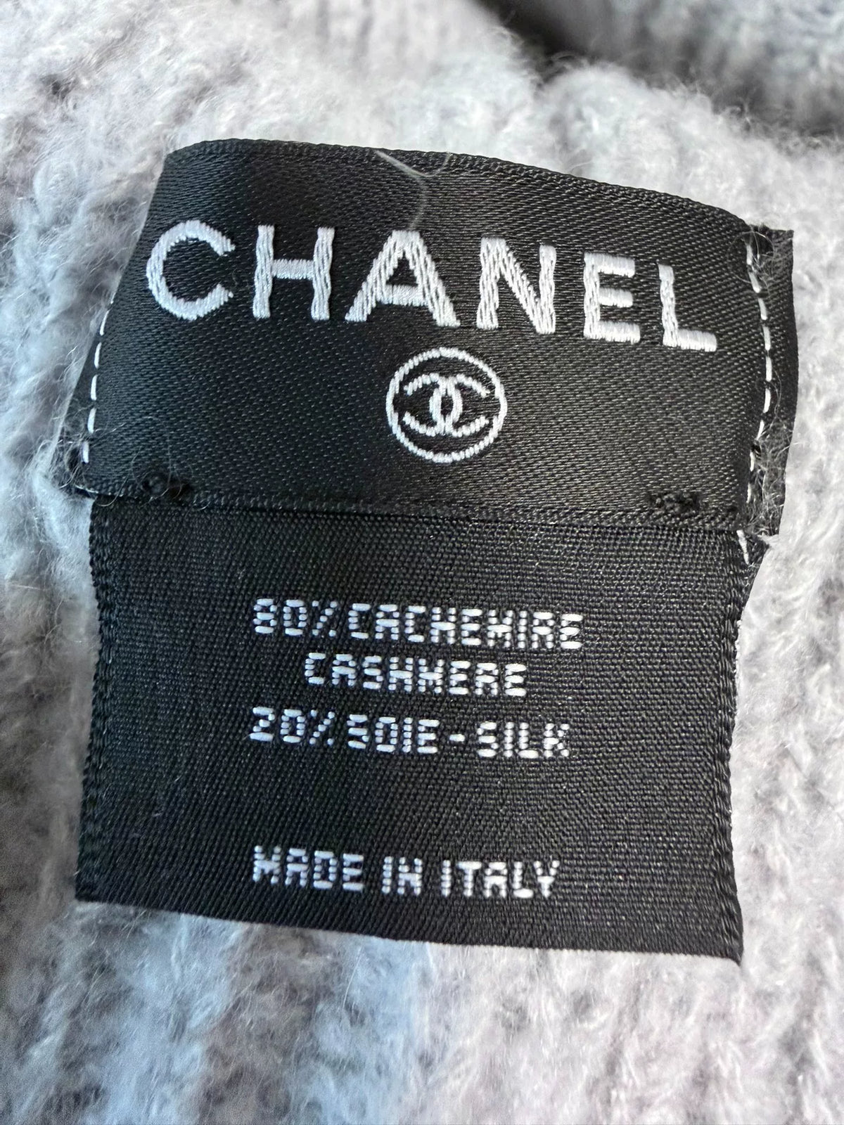 Chanel Grey Pineapple Cashmere Silk Beanie