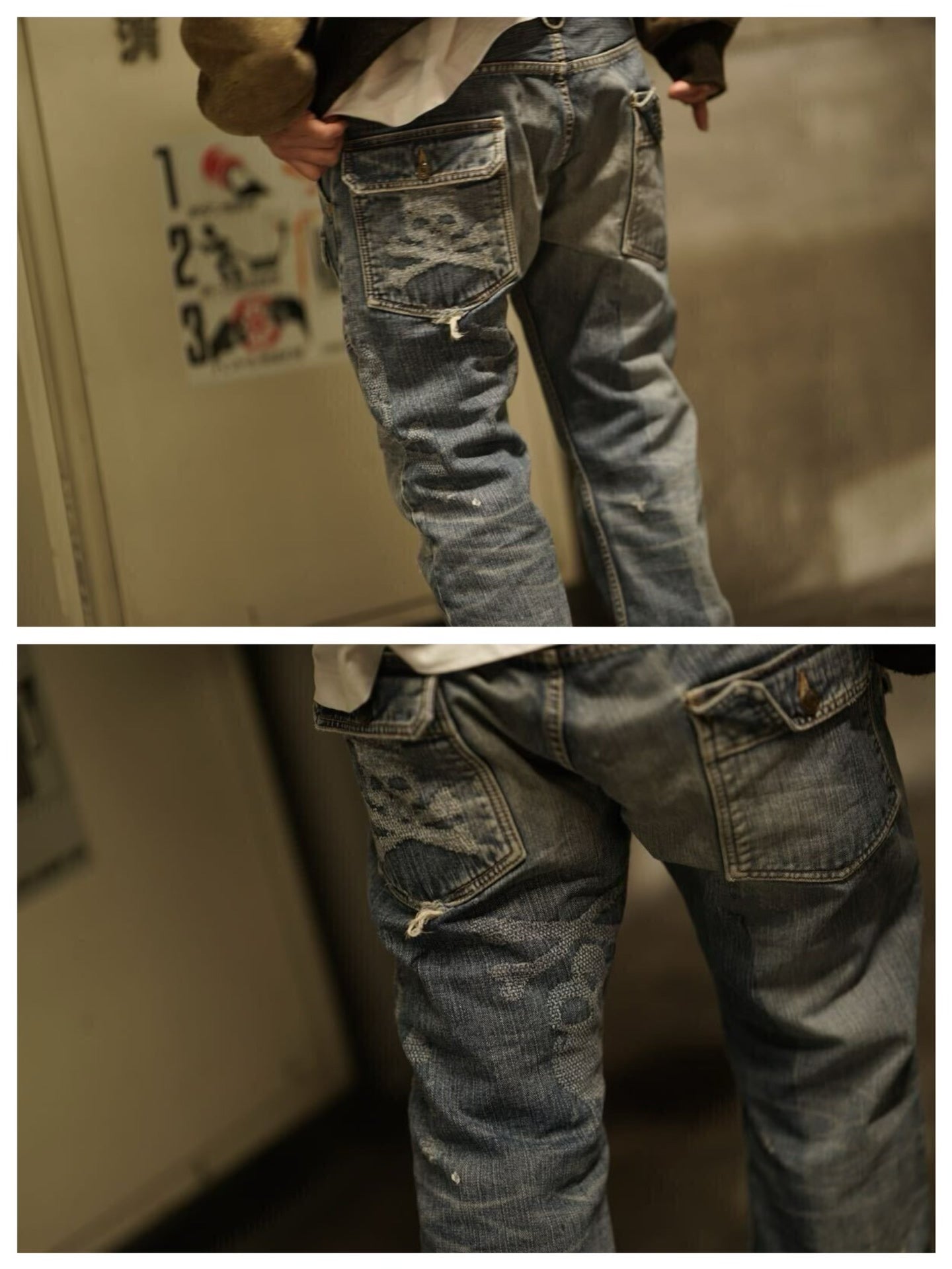 Mastermind Japan 11AW Mindblow Black Distressed Pants
