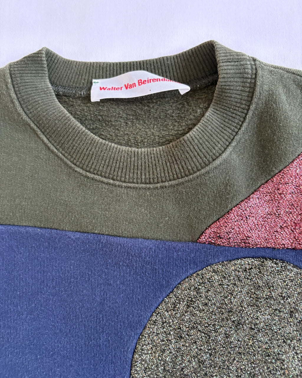 Walter Van Beirendonck Color-Block Panel Embroidered Sweatshirt