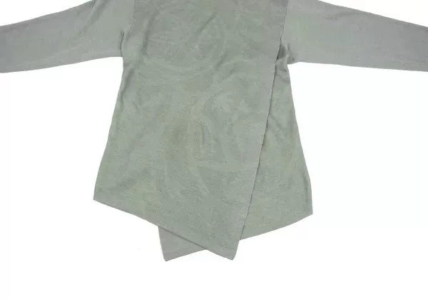 Issey Miyake Vintage Green Patterned Knit Sweater