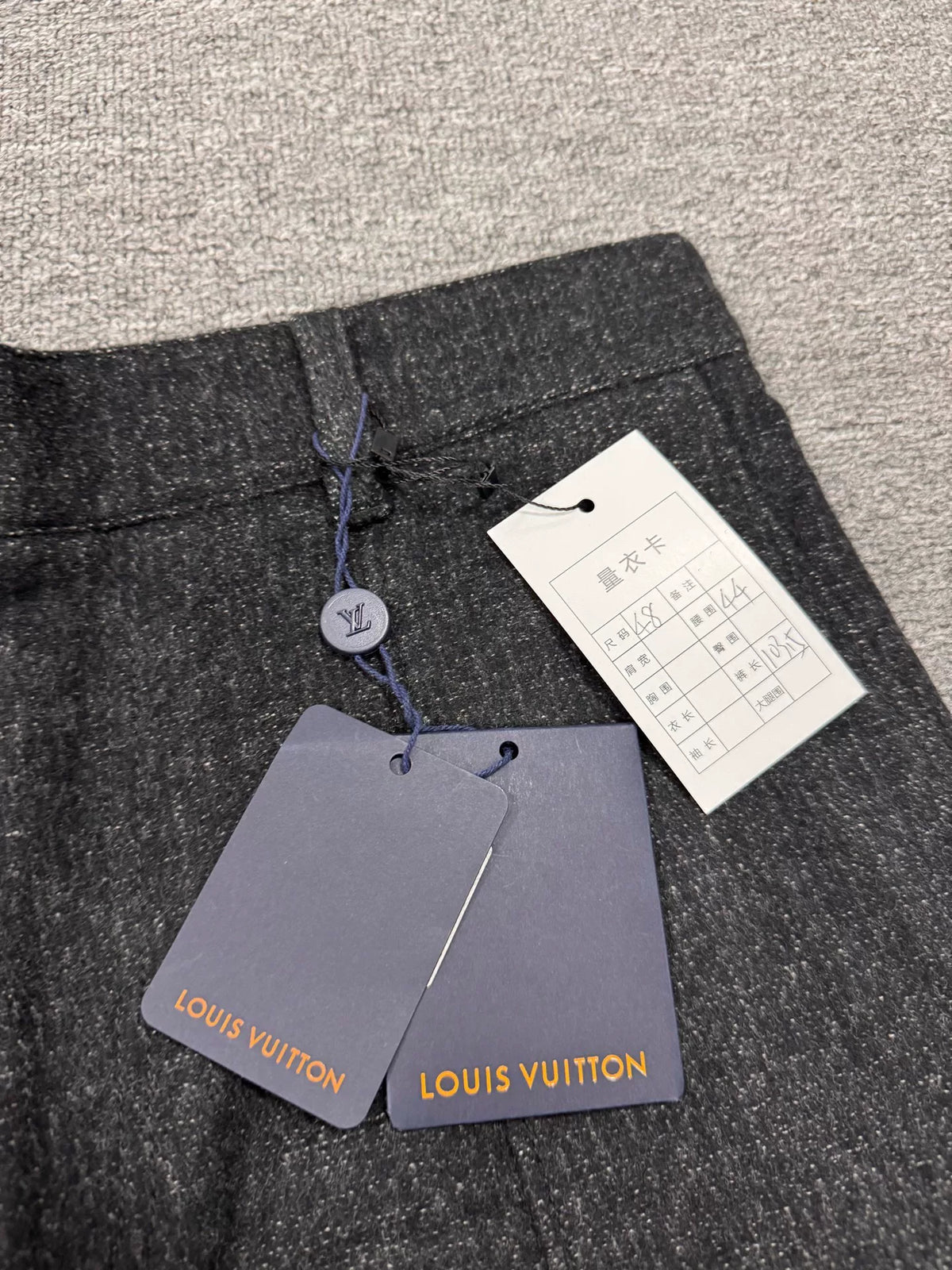 Louis Vuitton Wool Beaded Logo Trousers