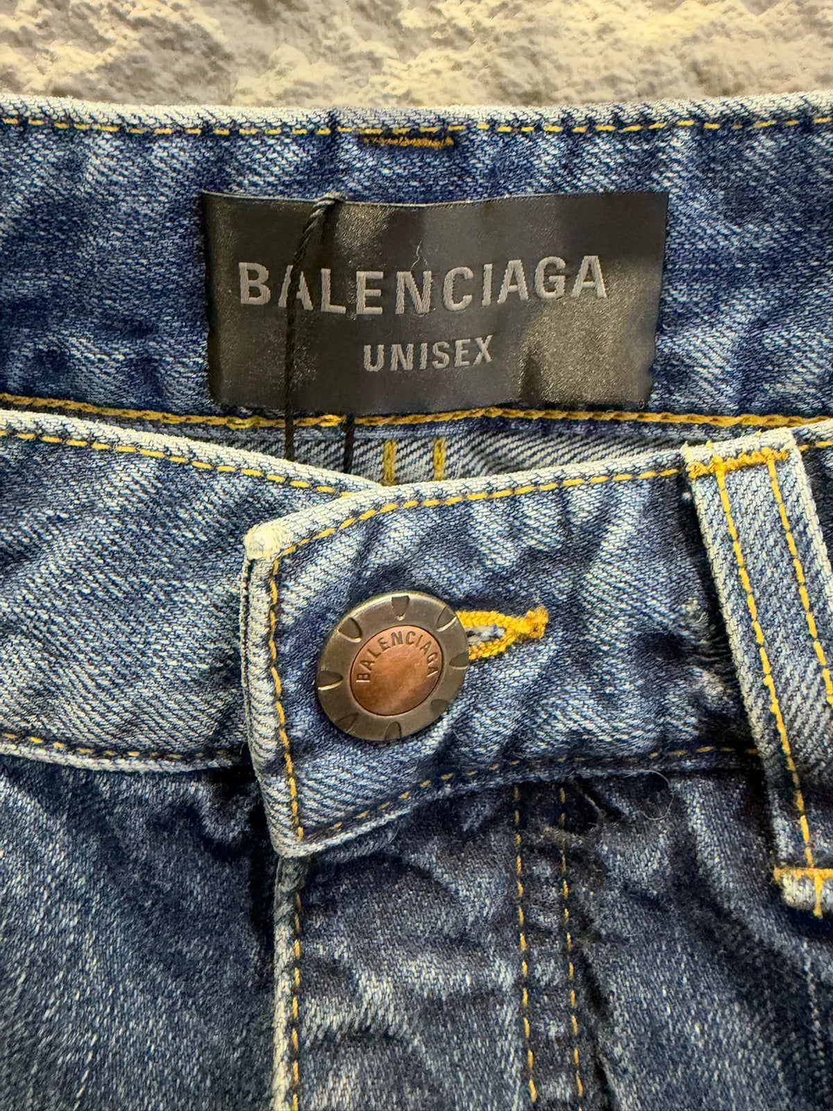 Balenciaga CUT-UP Side Stripe Denim Jeans