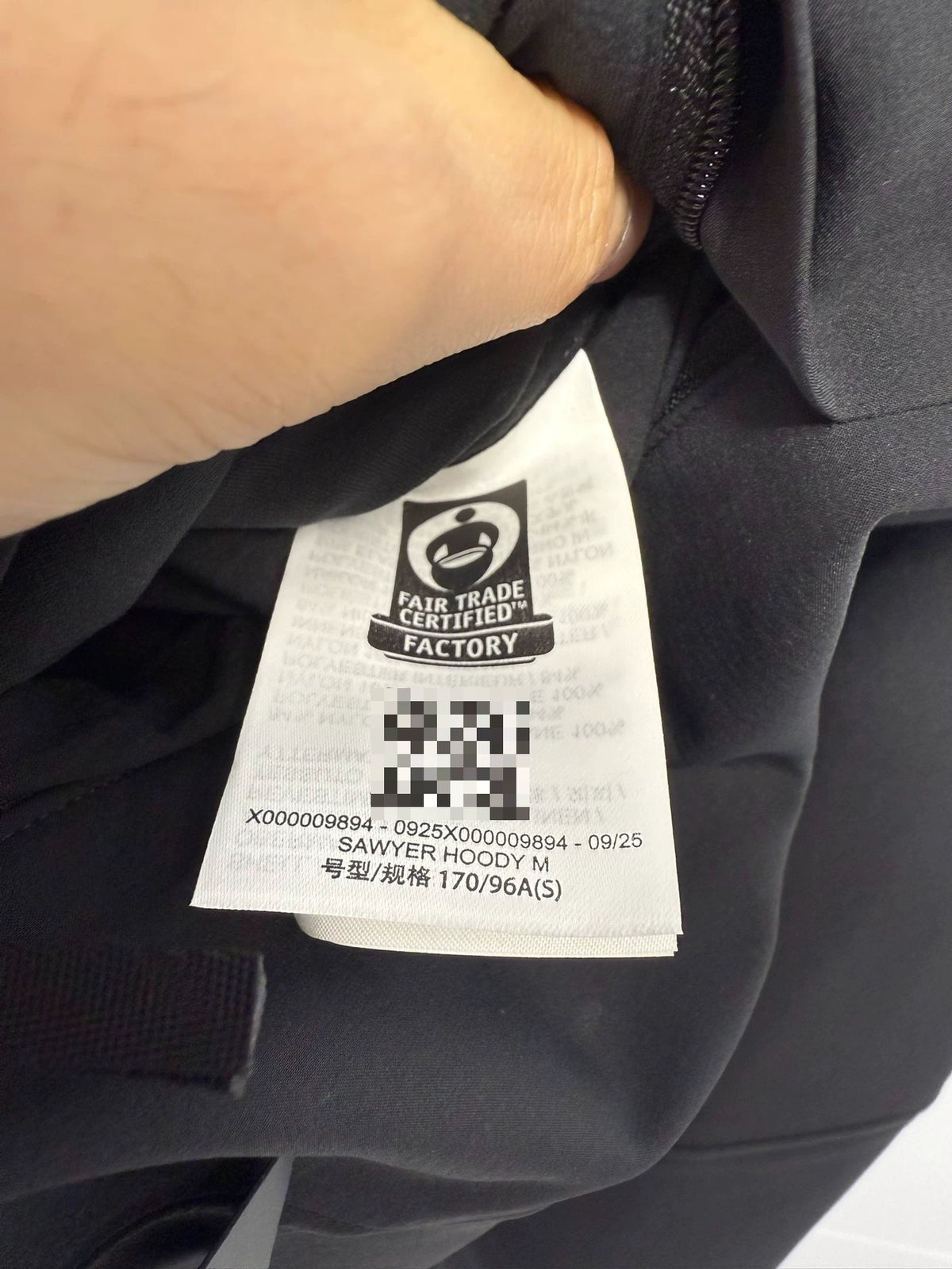 Arc'teryx Black Hooded Zip-Up Jacket