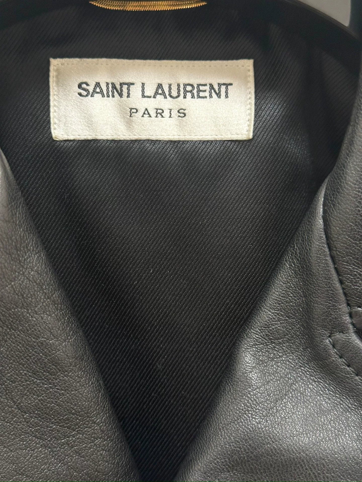 Saint Laurent Black Lambskin Motorcycle Jacket