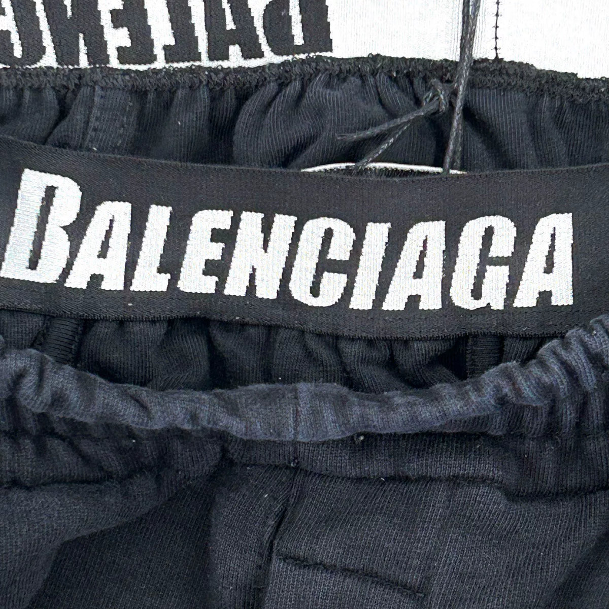 Balenciaga Double-Waist Ruched Washed Trousers