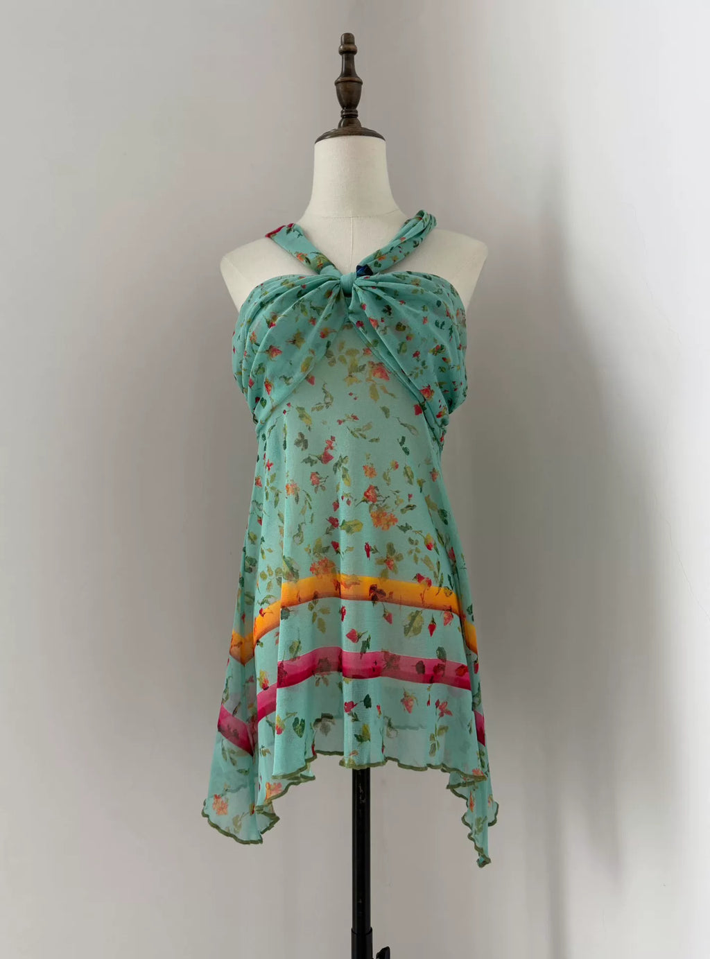 Jean Paul Gaultier Vintage Floral Mesh Top
