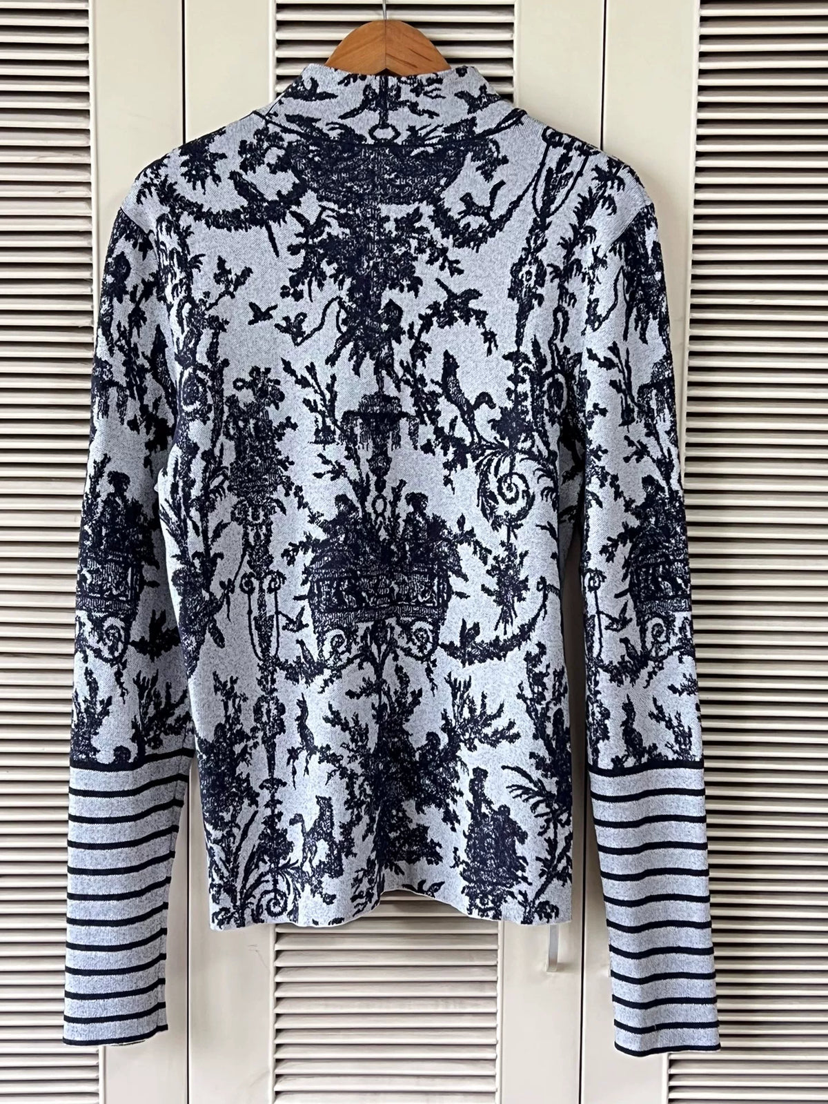Dior Black White Jacquard Top