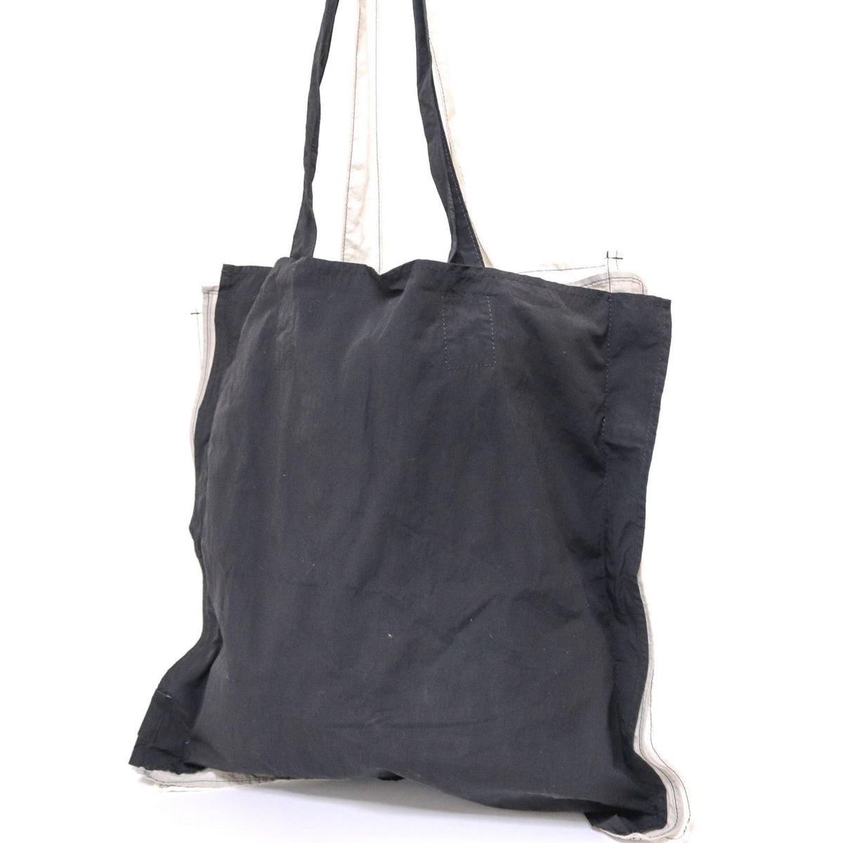 Issey Miyake Overlap Splice Canvas Tote Bag