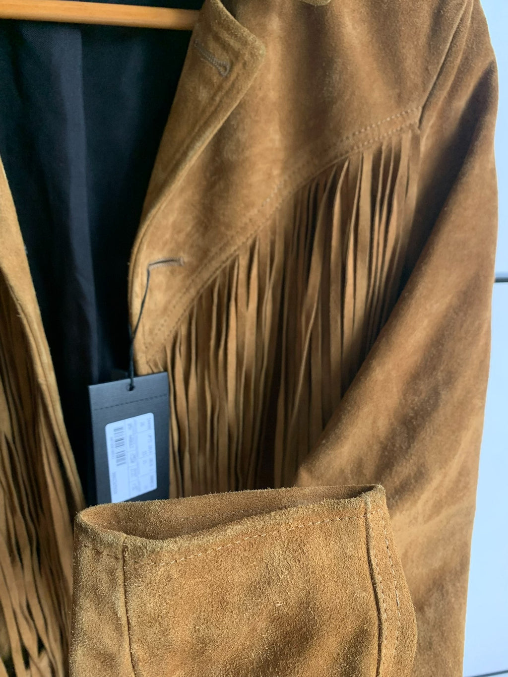 Saint Laurent PARIS Suede Fringe Jacket