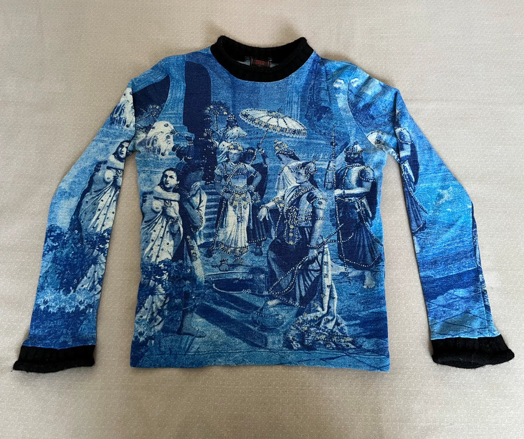 Jean Paul Gaultier printed tattoo top