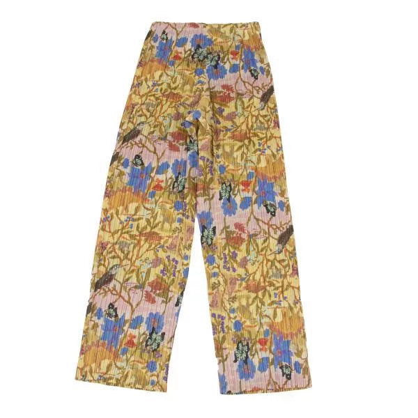 Issey Miyake Vintage Yellow Bow Dinosaur Pleated Pants