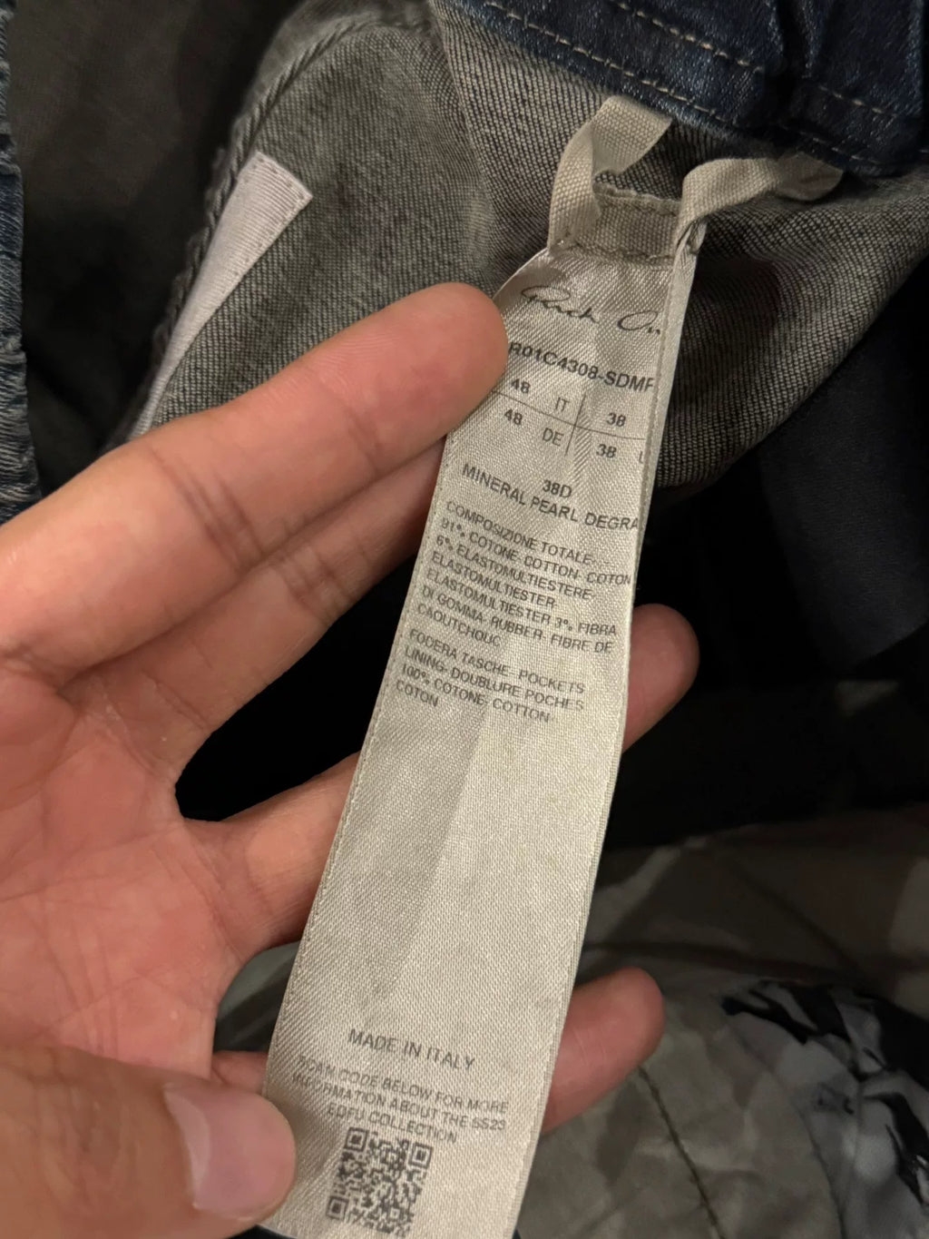 Rickwens bela light-washed pocket long pants