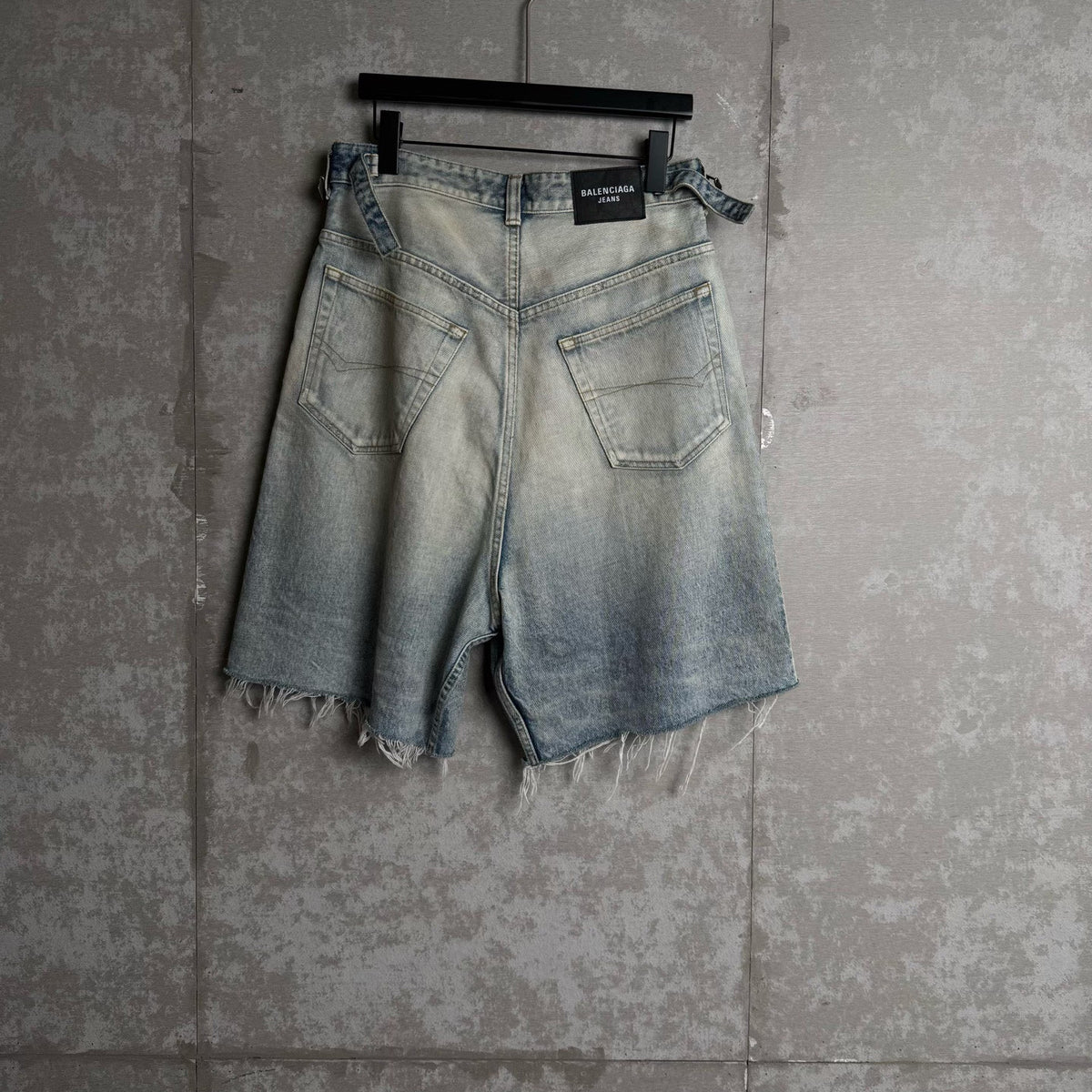 Balenciaga UNIFIT Distressed Denim Shorts