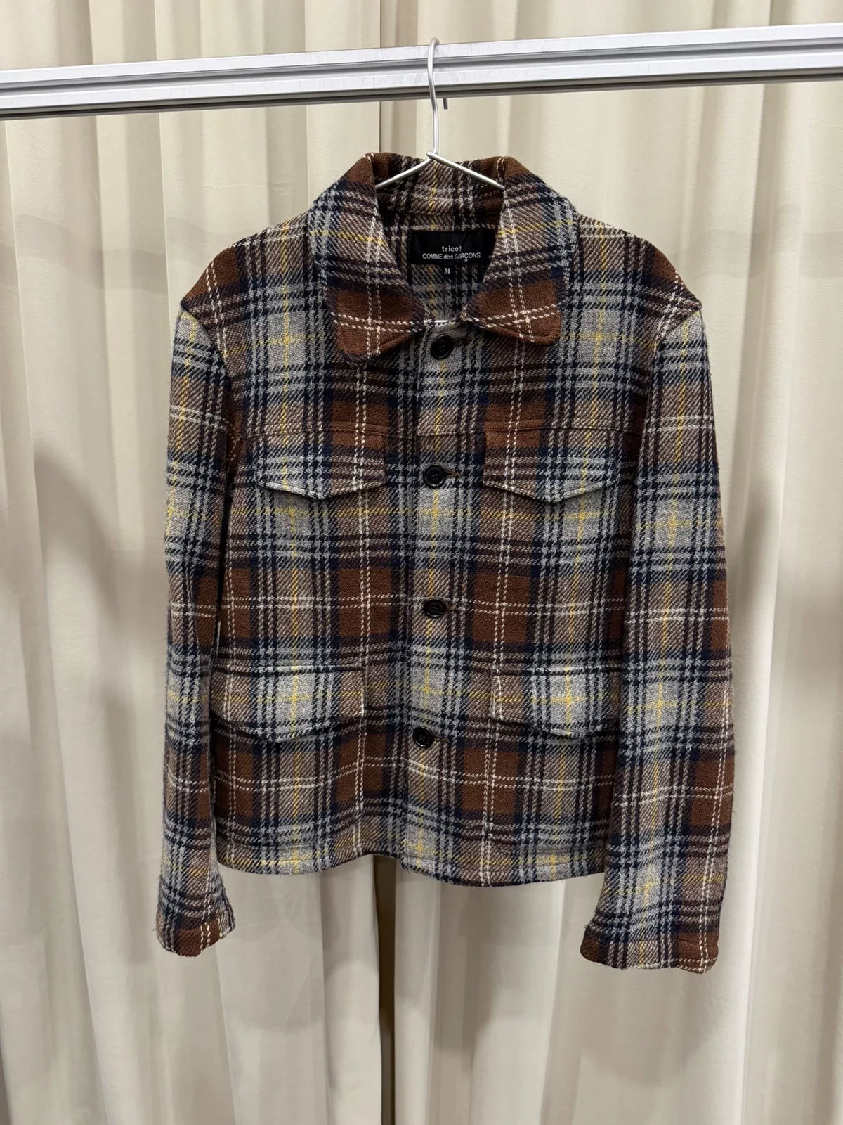 Comme Des Garcons Tricot Plaid Jacket