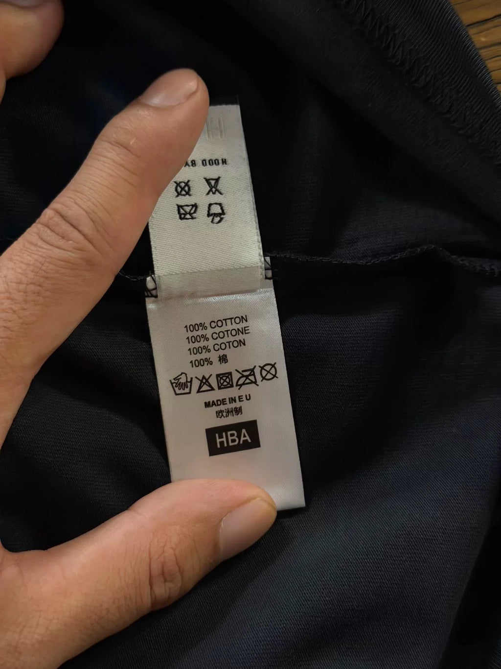 HBA Hood By Air FW15 Black Seven Wonders Long Sleeve Cotton Tee