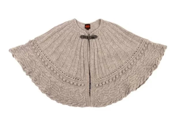 Jean Paul Gaultier Vintage Beige Patterned Knit Cape