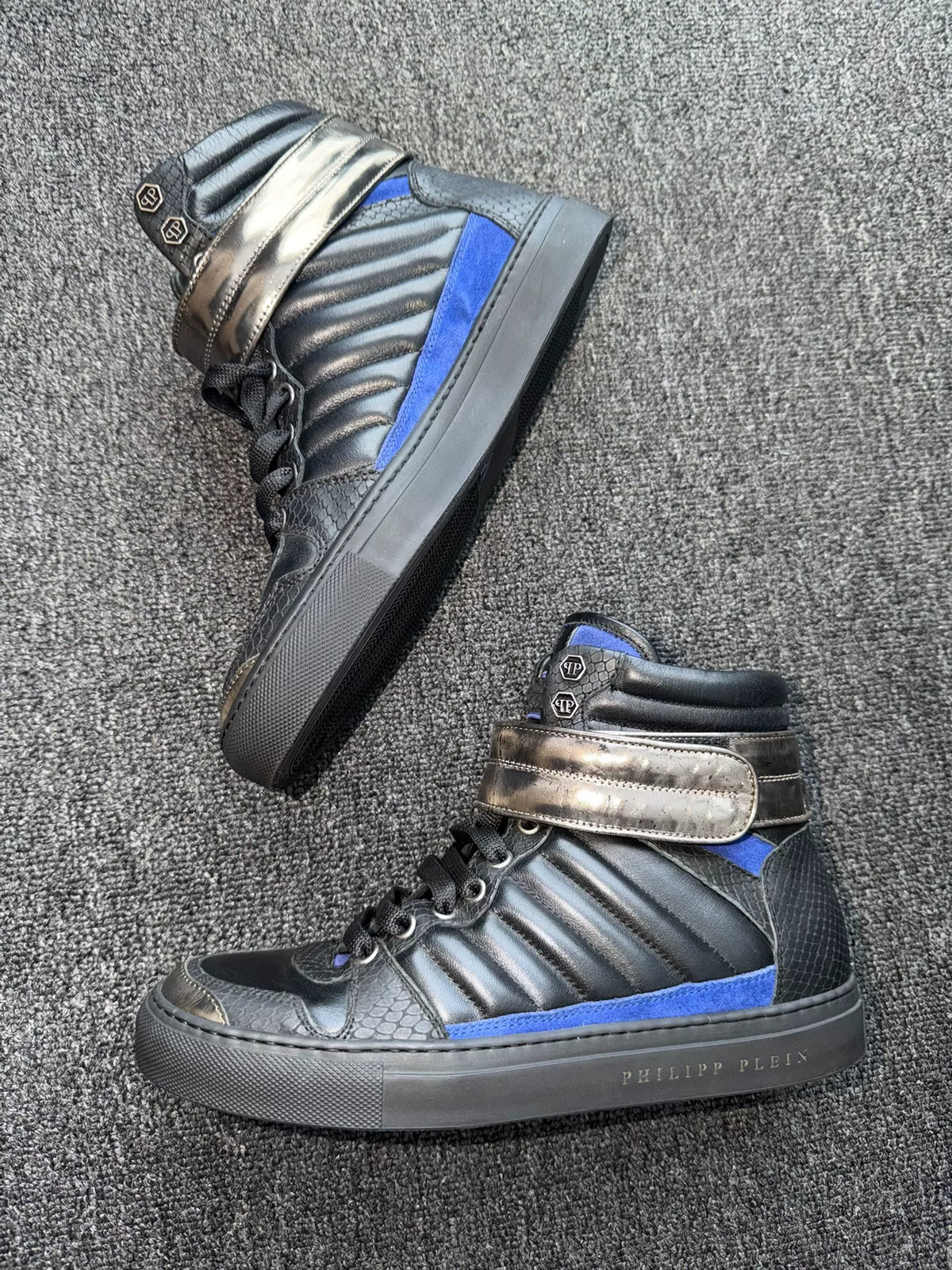Philipp Plein Iconic Snake Print Lace-Up Sneakers