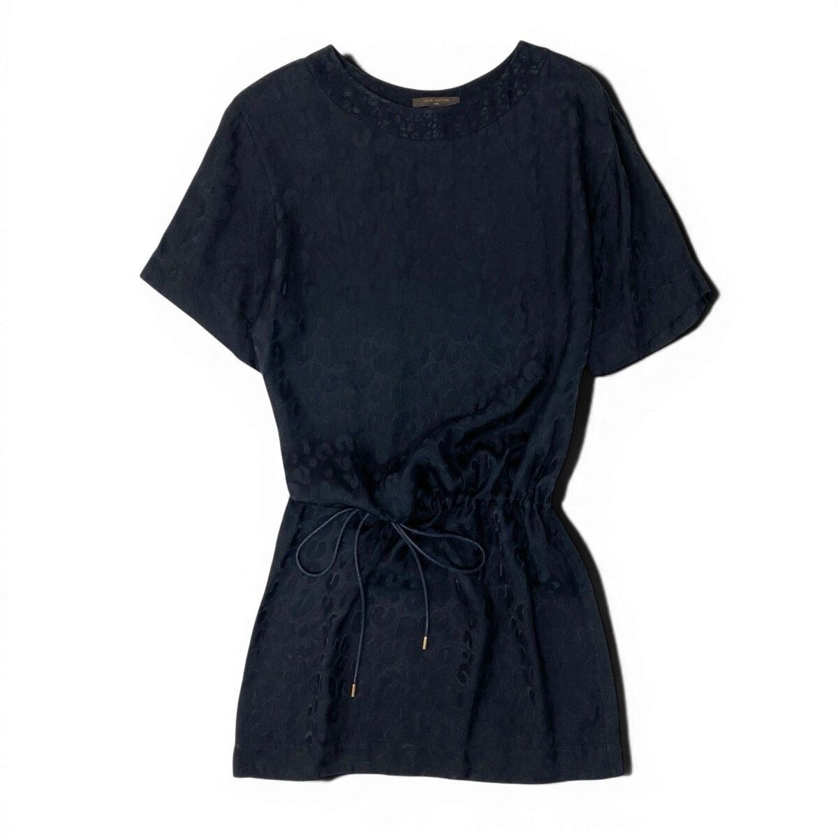 Louis Vuitton Leopard Print Silk Short Sleeve Dress