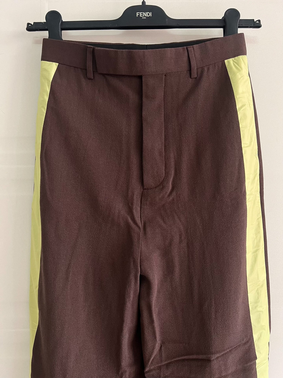 Rick Owens FW18 Striped Side Wool Wide-Leg Pants