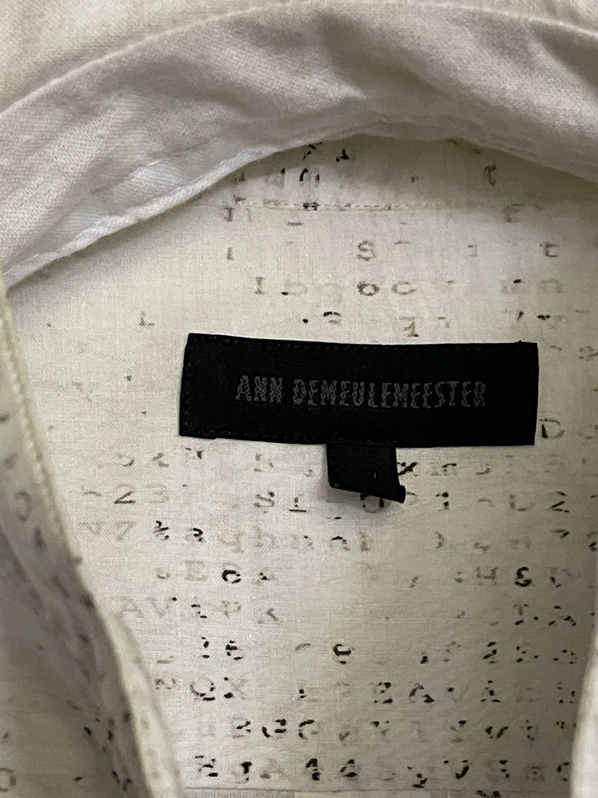 Ann Demeulemeester Matrix Code Shirt