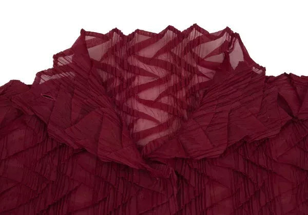 Issey Miyake Vintage Red Main Line Pleated Top
