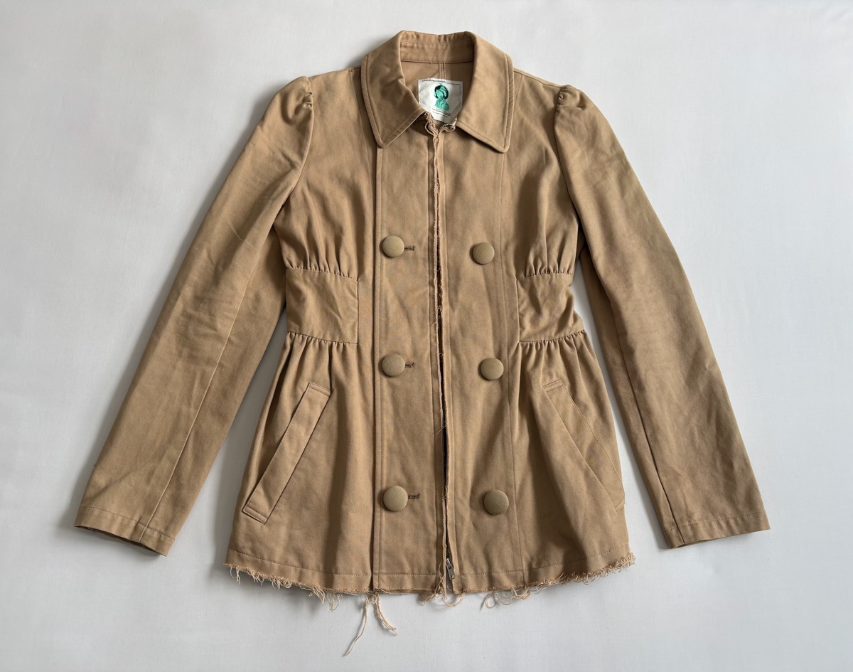 Undercover Vintage Asymmetric Haze Runway Pleated Distressed Jacket