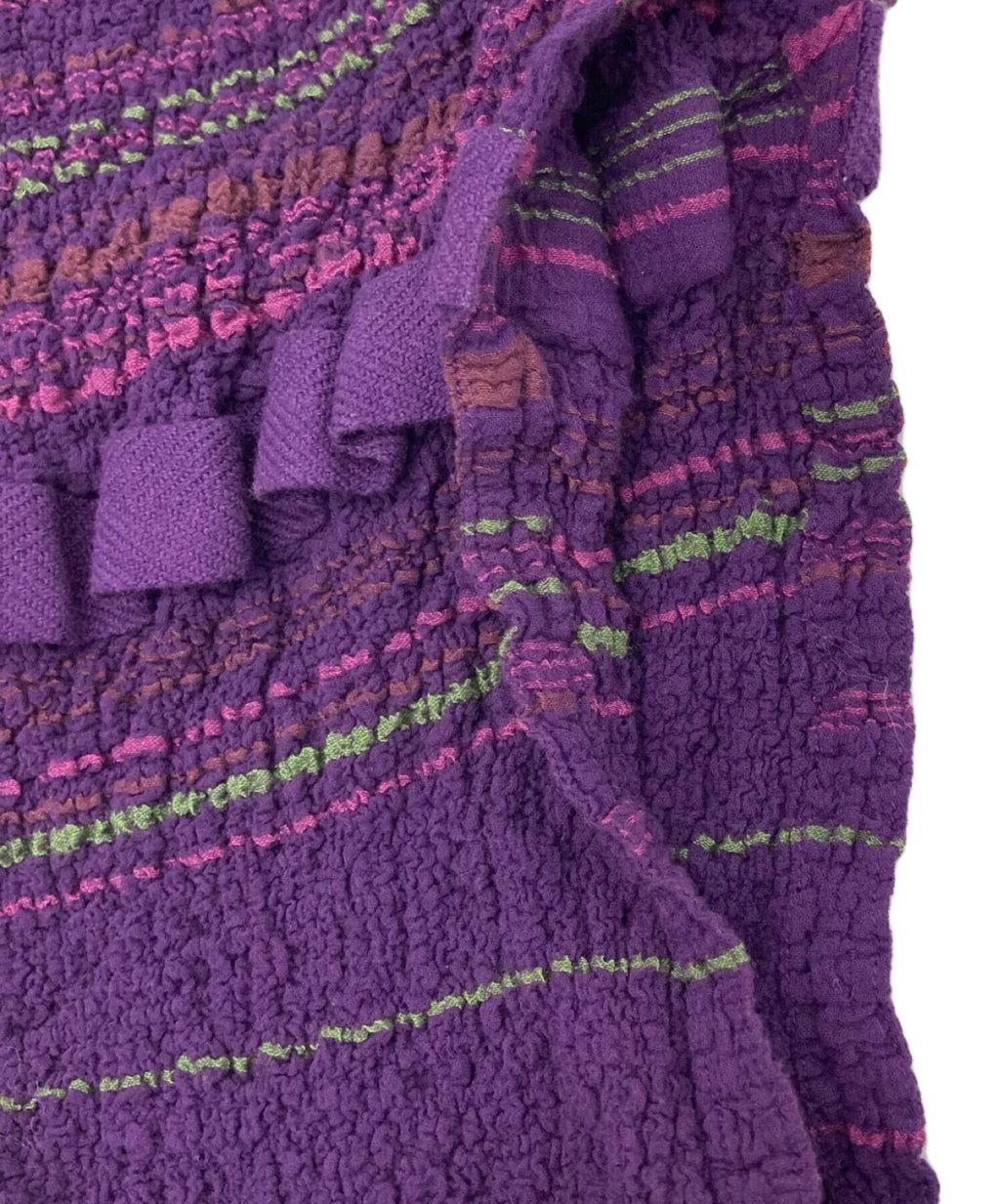 Issey Miyake Purple Pleated Sleeveless Top