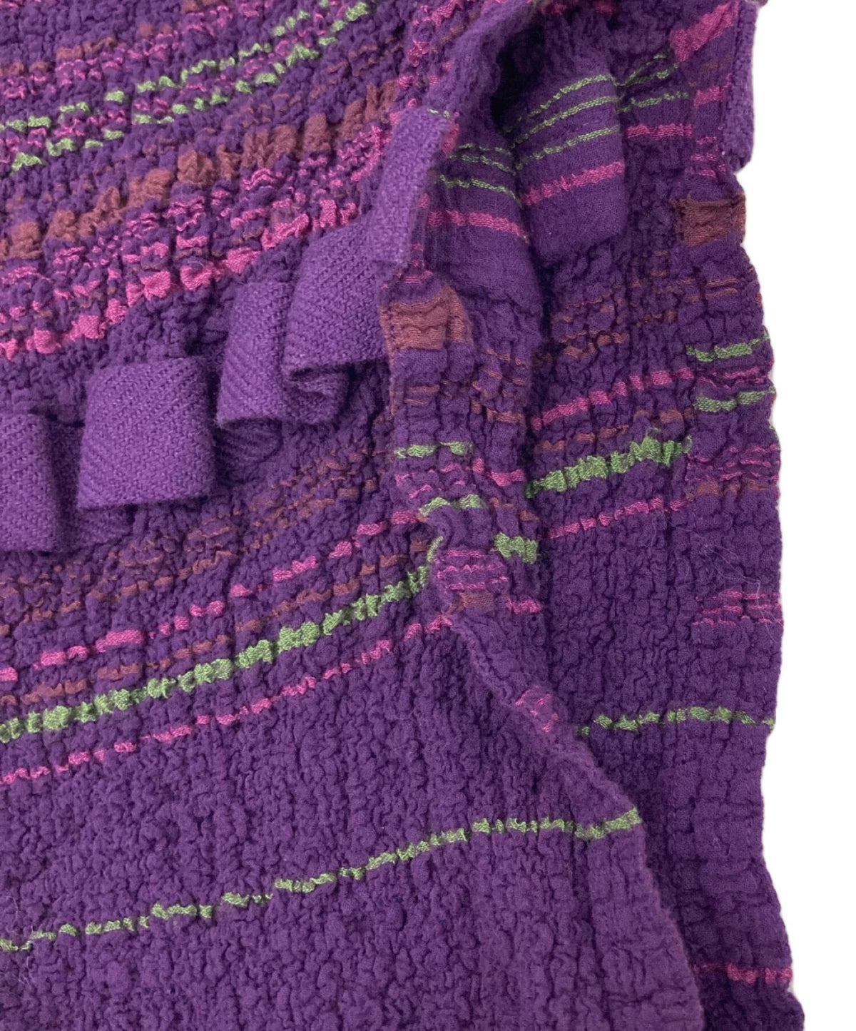 Issey Miyake Purple Pleated Sleeveless Top