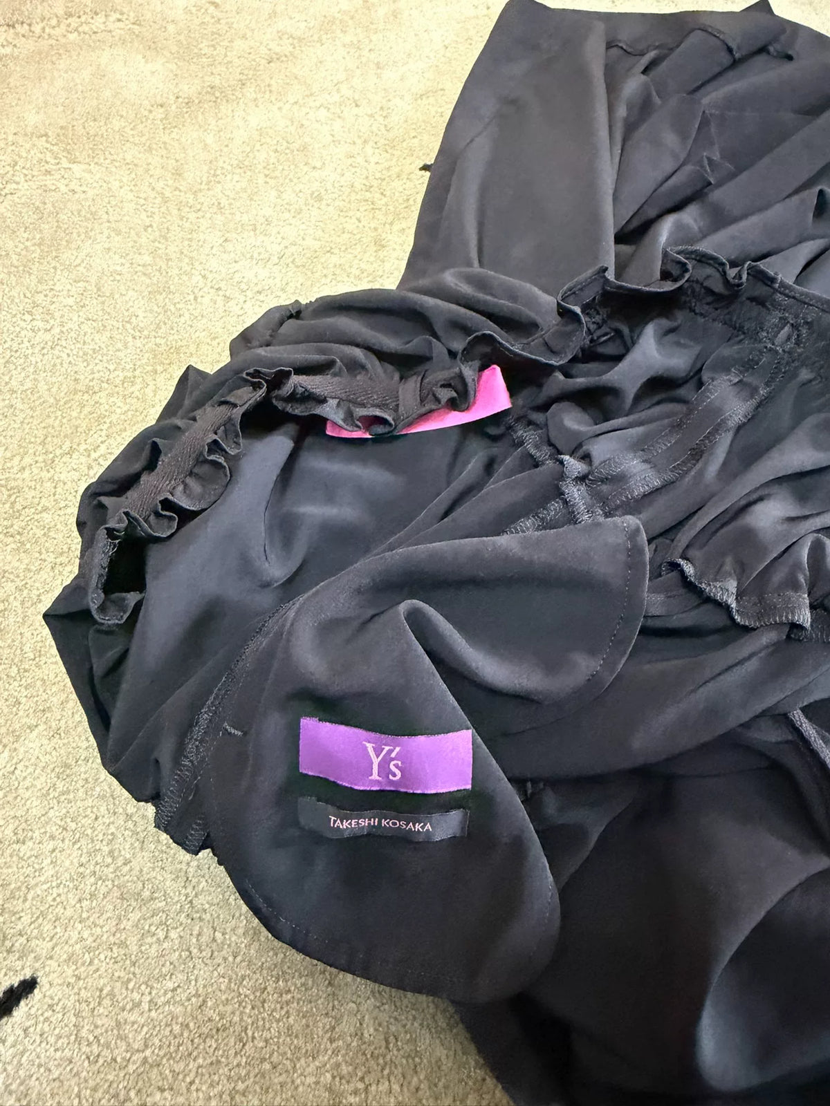 YOHJI YAMAMOTO Y's SS06 Twill Strings Gathered Cropped Pants