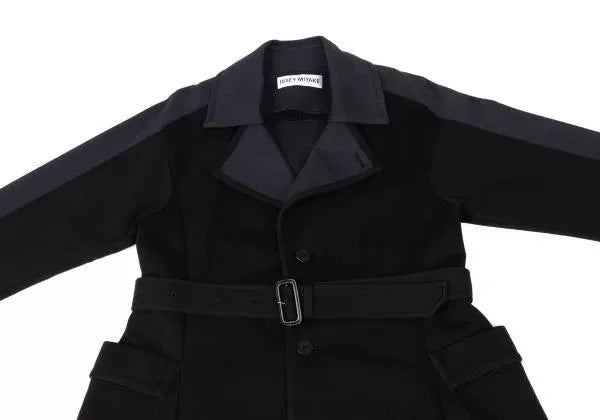 Issey Miyake Vintage Blue Black Coat