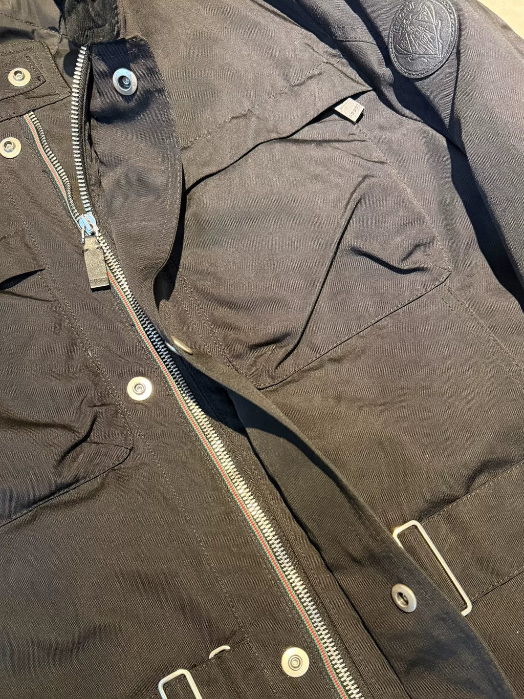 Gucci Black Corduroy Collar Reversible Jacket
